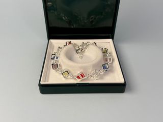 Pulsera Plata Circonitas Cúbicas Multicolor