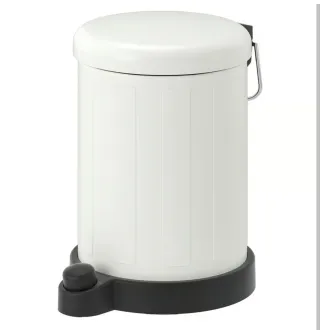 Papelera de baño blanca