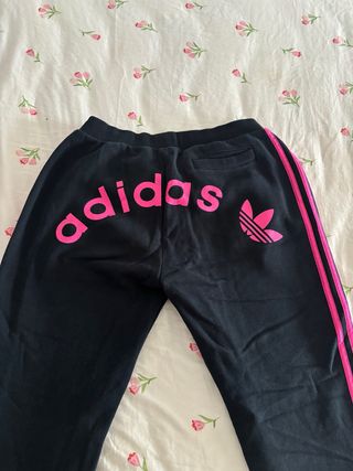Chándal Adidas Negro y Rosa