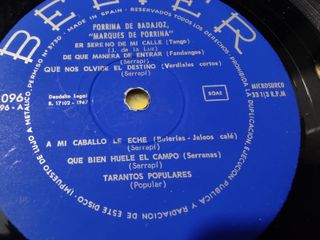 Vinilo Porrina de Badajoz Marqués de Porrina