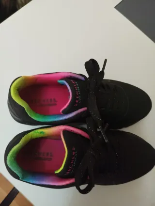 Zapatillas Skechers Mujer Negro Multicolor