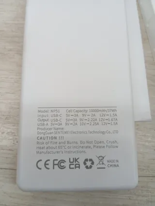 Batería Externa 10000mAh Carga Rápida