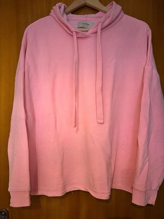 Sudadera Pull&Bear Rosa Talla M