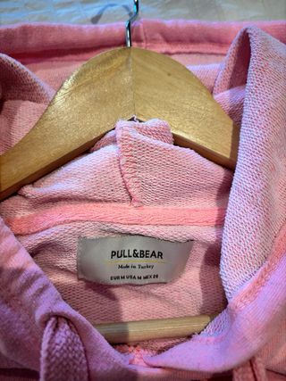 Sudadera Pull&Bear Rosa Talla M