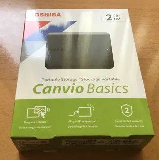 Disco duro portátil Toshiba 2TB Canvio Basics