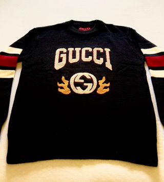 Maglione Gucci Uomo Made in Italy blu scuro