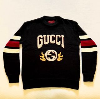 Maglione Gucci Uomo Made in Italy blu scuro