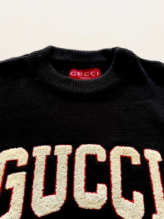 Maglione Gucci Uomo Made in Italy blu scuro