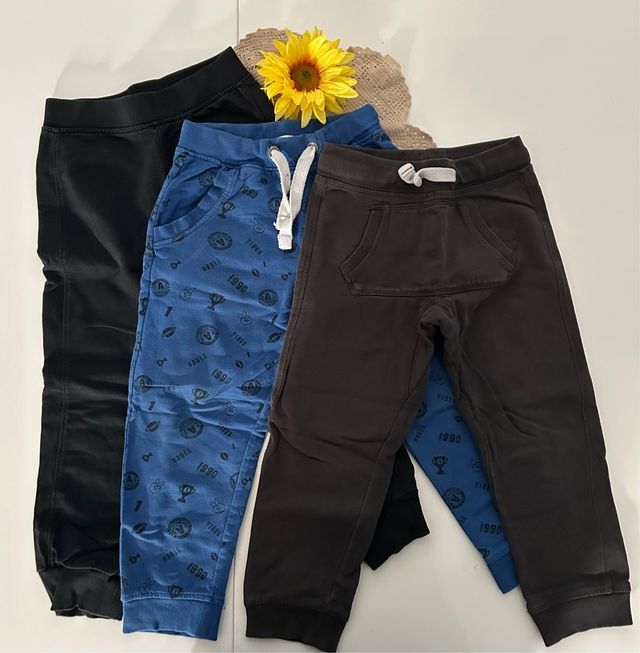 Lotto 3 pantaloni tuta bambino