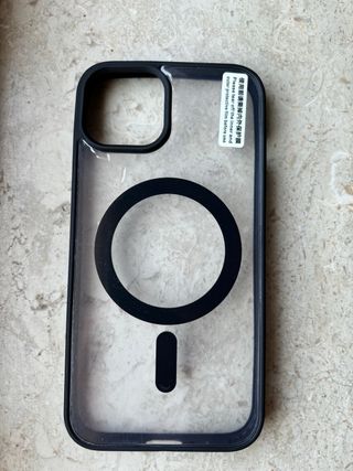 Cover iPhone 14 MagSafe Nero e Trasparente