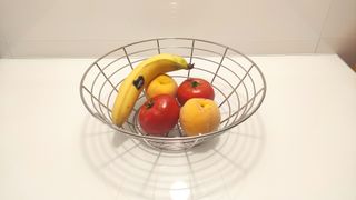 Frutero metálico de acero inoxidable nuevo