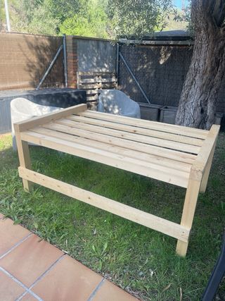 Base de mesa rústica industrial madera maciza,