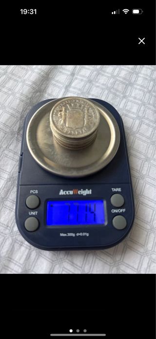 Lote monedas plata 77g