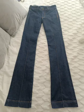 Pantalón vaquero azul recto