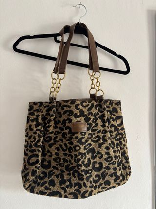 Bolso de mano estampado leopardo