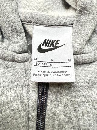 Chándal Nike Fleece Cremallera Gris