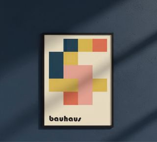 Poster Bauhaus Geometrico Moderno Cornice A4