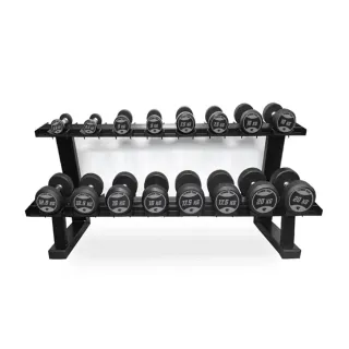 Set 8 Pares Mancuernas Fitness Tech con Soporte