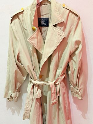 Gabardina seda Burberrys Vintage Beige Talla L
