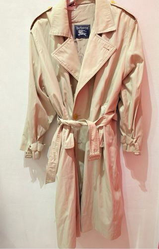 Gabardina seda Burberrys Vintage Beige Talla L