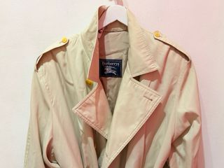 Gabardina seda Burberrys Vintage Beige Talla L