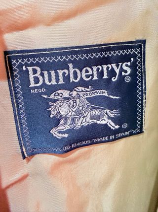 Gabardina seda Burberrys Vintage Beige Talla L
