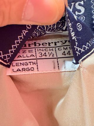Gabardina seda Burberrys Vintage Beige Talla L