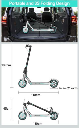 Patinete Eléctrico Negro y Gris