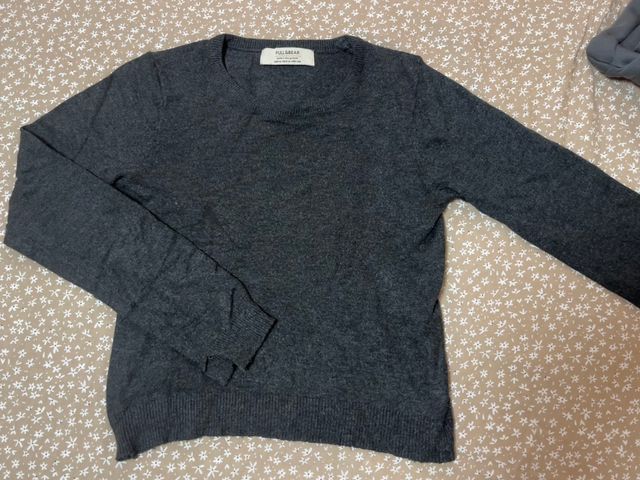 Camiseta de punto Pull&Bear gris talla M