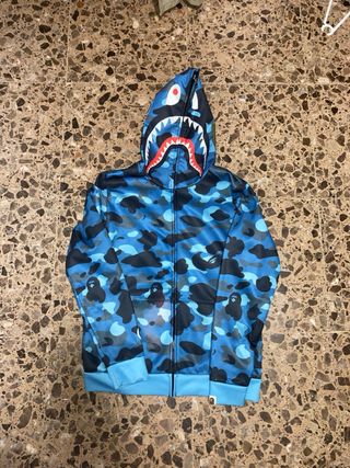 BAPE Sudadera Camuflaje Azul Tiburón