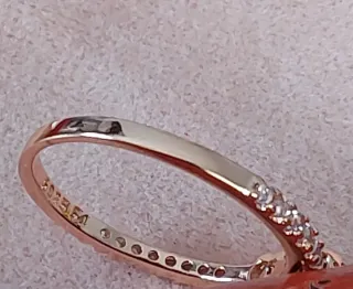 Anillo Corazón Plata color Oro Rosa
