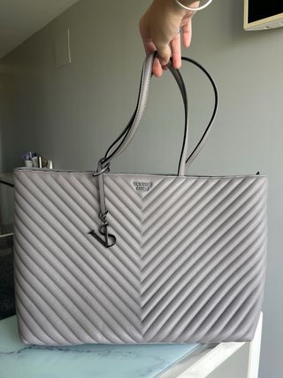 Bolso Tote Victoria's Secret Gris