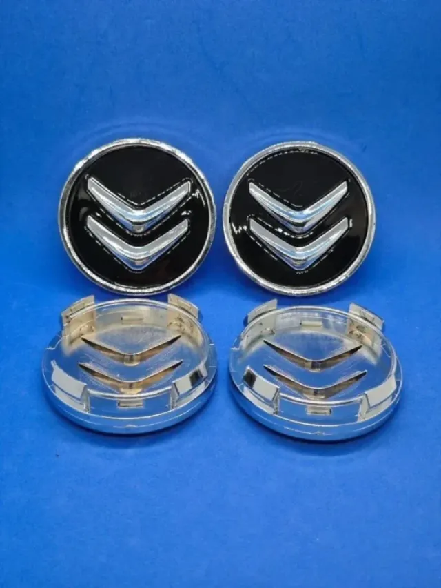 4 Tapa-buje Citroen 60mm Negro