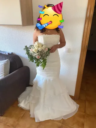 Vestido de Novia Sirena con Volantes