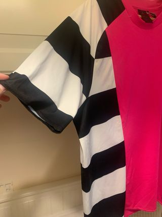 Camiseta Adidas Deportiva Rosa y Negra Preciosa