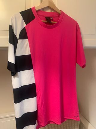 Camiseta Adidas Deportiva Rosa y Negra Preciosa