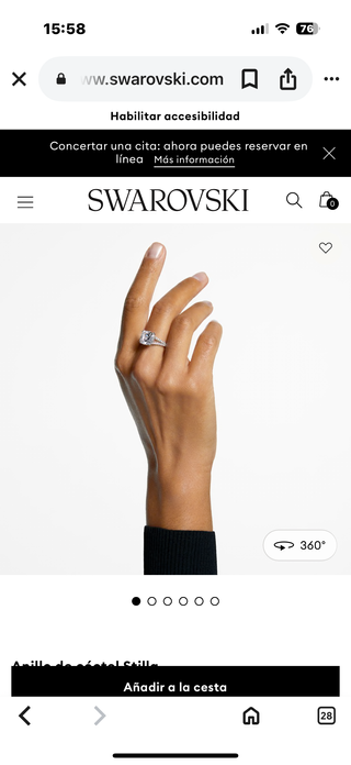Anillo Swarovski Mujer Plata
Modelo 5709901
