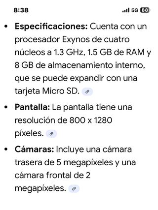 Tablet Samsung Blanca