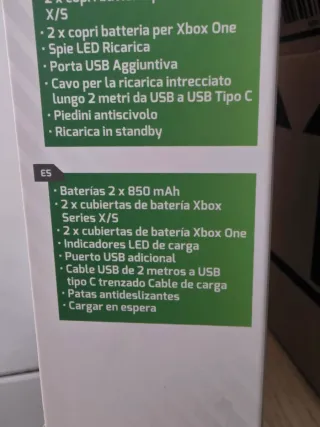 Estación Carga doble Mando Xbox Venom + 2 baterias