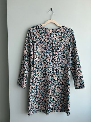 Vestido estampado floral manga larga