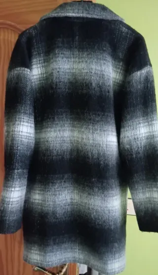 Abrigo de lana cuadros