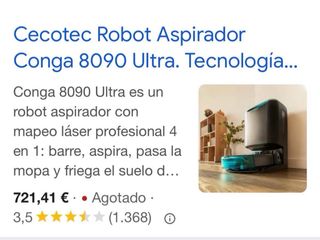 Robot Aspirador Conga 8090 Ultra. Nuevo