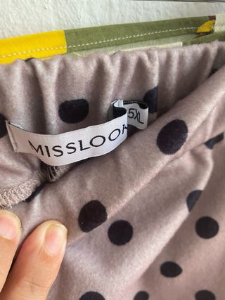 Falda lunares gris y negra TXXL