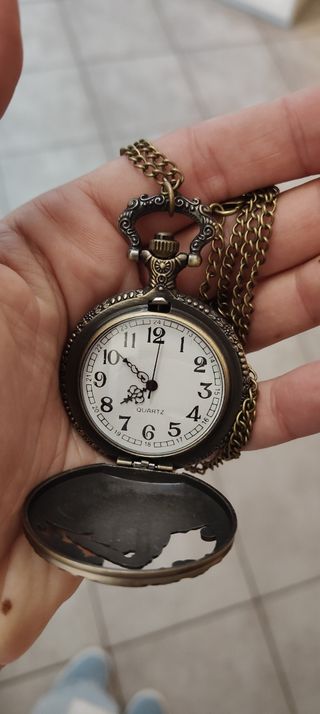 Orologio da tasca/collana con treno