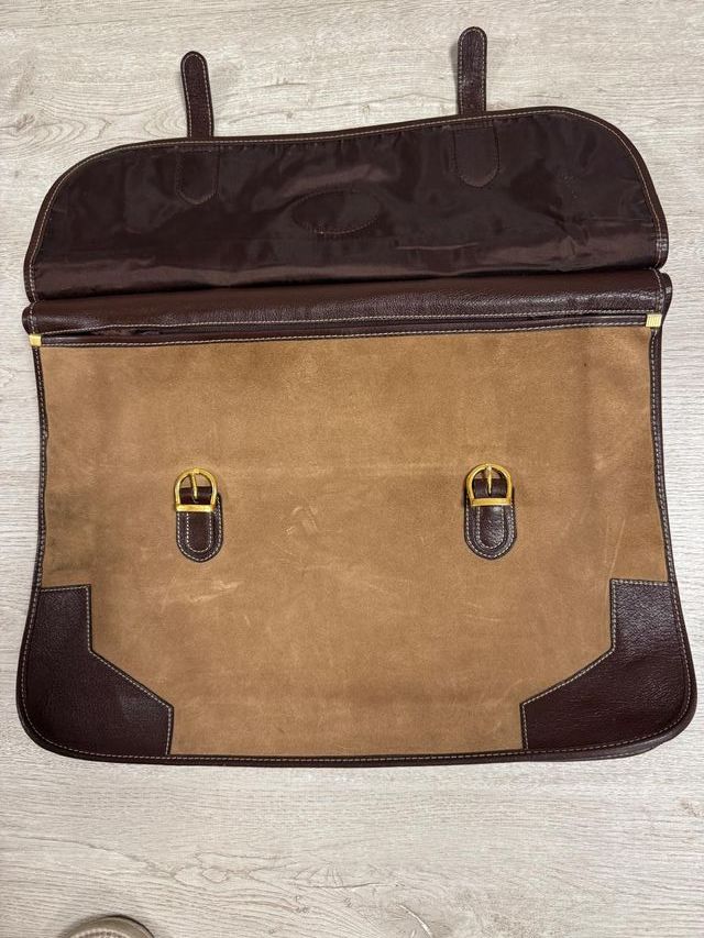 Maletín de piel y ante