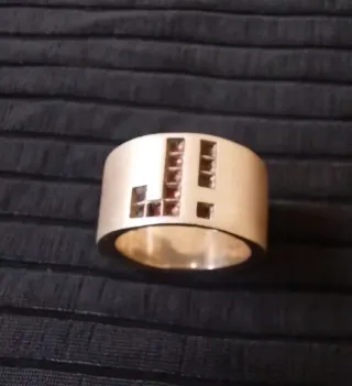 Anillo plata 925, unisex, peso 21 gramos, 2 logos