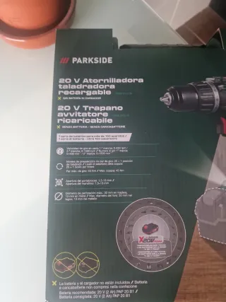 Taladro Atornillador Parkside 20V