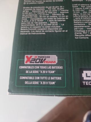 Taladro Atornillador Parkside 20V