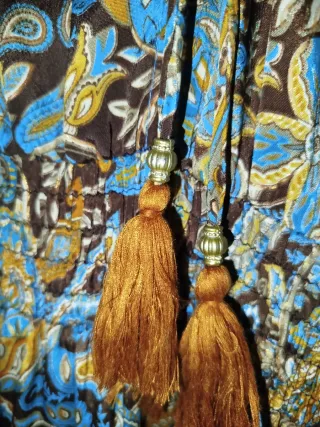 Vestito scollato made in India Bohemian fascion 
