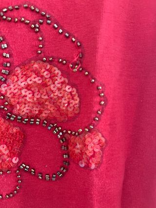 Camiseta tirantes Massimo Dutti roja con pedrería